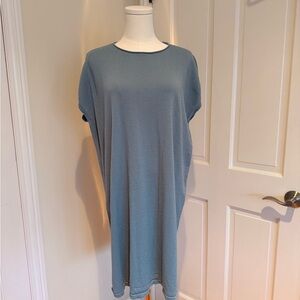 RESEVERED Eileen Fisher Slate Blue Midi Dress